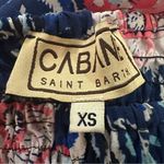 Cabana Saint Barth Maxi Skirt Women's XS Navy Pink Floral Silk Blend Beach Blue Photo 5