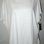 Natori NWT $130 New Zen Top M Womens Warm White Short Sleeves Soft Rayon Medalli Photo 0