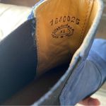 John Fluevog Boot Slacker Nap Crepe Soled Chelsea Leather Heeled Blue 11 GUC Photo 3