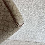 CELINE  Vintage Macadam‎ Authentic Rare Leather Zipper Beige Clutch Photo 9