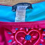 Mildred Rubin Classic Heart Wine and Turquoise Bikini Size L Photo 11