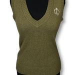 Juicy Couture Y2K  Cashmere Wool Blend V Neck Sweater Vest Olive Green Women's S Photo 0
