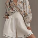 Anthropologie Maeve Longline Skirty Shorts. MSRP $118. Size S Photo 0