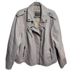 Levi's Moto Biker Jacket Vegan Leather Blush Pastel Pink Women’s XL Zip Close Photo 0