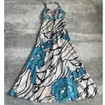 May Queen Couture Dress Womens 8 Halter Beaded Maxi Long Prom Formal Y2K White Photo 0