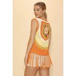 American Vintage Crochet Star Vest Orange Multi - M NWT Photo 1