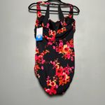 NWT Swimsuits For All Aquabelle Draped Sarong Front One Piece Women’s Size 14 Pink Photo 3