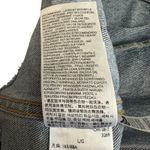 Levi's Levi’s Altered Trucker Jacket L Women’s Large Cropped Raw Hem Collarless‎ Denim Photo 9