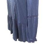 American Eagle 🎈  Outfitters AEO Boho Blue Tunic Top Size Small Lace Up Front Photo 4