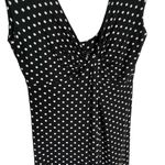 EXPRESS  Black White Polka Dot Twist Jersey Dress XS Photo 4