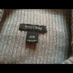 White House | Black Market gray knit wool rabbit hair neck warmer women’s shawl Photo 2