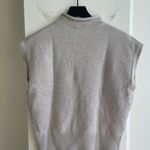 Ann Taylor Roll Neck Relaxed Vest in Beige Size M Photo 2