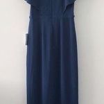 Halston Heritage  Navy Blue Embellished Gown Dress NEW Photo 1