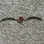 Vintage silver/black leather wire marble bracelet one‎ size measurements shown Black Photo 6