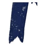 For Love & Lemons  Shirt Women XS Blue Long Sleeve Midnight Lace‎ Crop Top Sexy Photo 4