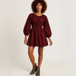 Ulla Johnson ♨️ Burgundy Martine Long Sleeve Cotton Dress – Size 6🧡 Photo 11