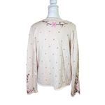 VTG Mandal Bay Floral Embroidered Beaded Cardigan Sweater Retro Cottagecore Sz M Pink Size M Photo 3