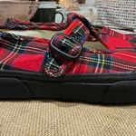 Vans  Red Style 93 Red Tartan Plaid Women's Sneakers Photo 5