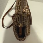 Michael Kors Jet Set East West Signature Monogram Logo Chain Tote Bag Tan Brown Photo 7