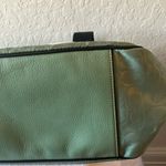 Coach : Teal & White (C3656) Court Tote Signature Nylon Bag- Silver Tone- mark Photo 7