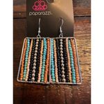 Paparazzi Beadwork Wonder Black Earrings (174) Photo 2