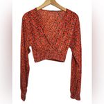 Urban Outfitters Floral Plisse Wrap Top Photo 2