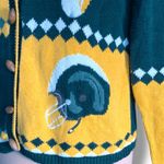 Vintage 90s Green Bay Packers Football Knit Cardigan Sweater Small Cheesehead Photo 7