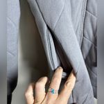 Free People  Rare Insulated Quilted Puffer Coat Jacket Zip Up Long Waffle Knit Photo 7