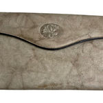 Buxton Vintage Leather Clutch Wallet Organizer Beige Coin Purse Snap Closure Tan Photo 0