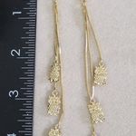 Gold Filled Huggie Hoop Earrings Dangle Owl Charms Photo 9