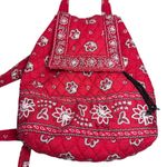Vera Bradley Vintage Red Bandana Mini Backpack Cotton with Drawstring Photo 1
