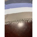 Wooden Ships Striped Knit Poncho Sweater Fringe Trim Cozy Layering Piece T-17 Photo 3