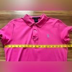 Ralph Lauren  Sport Pink Slim Fit Polo with Aqua Blue Logo Size Large Photo 3