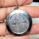 Chico's Chico’s Roxi Double Chain Silver Tone Medallion Pendant 24" Photo 5