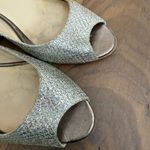 Jimmy Choo Glitter Fabric Isabel Peep Toe Pumps Heels 39.5 Photo 2
