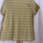 Ny Collection Yellow Button-Down Tie-Front Top Photo 4