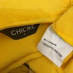 Chicme Bright Yellow Pleated Flowy Romper Size Large Photo 7