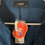 Cider  Dark Teal Solid Collar Mini Dress XS NEW Fall Academia Classic Preppy Boho Photo 8