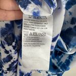 Belle Kim Gravel Tie Dye Woven Aloha Poncho Size XL Blue Kaftan Lightweight Photo 9