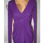 Donna Karan NWT New Womens Collection Dark Purple Blouse Matte Jersey Top XS P Photo 0
