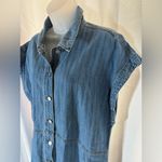 Universal Threads Universal Thread Denim Flouncy Dress Medium Wash | Size Large Jumper Button Down Photo 3