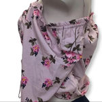 Speed Limit Floral Scrunched Tie Crop Top Size Large New With Tags Pink Photo 1
