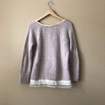 Anthropologie Sanctuary lace hem v neck sweater Photo 3