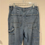 Sincerely Jules  Jean Size 29 Cargo Baggy Relaxed Fit Denim Pant Med Wash Cuff Photo 8