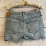 Madewell NWT  Blue Denim Distressed Boyshorts Cutoff Jeans Photo 4