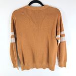 American Eagle  Womens Sweater Henley Neckline Ribbed Knit Brown Size M Photo 2