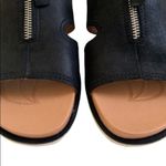 Nurture Wedge Sandal Sersey Black Leather Zipper Wedge Sandals Size 10 NIB Photo 7