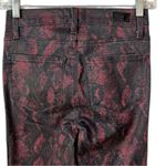 Paige Hoxton Ultra Skinny Coated Red Snake Print Ankle Jeans Size 23 Photo 6