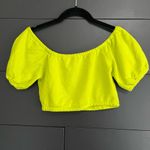 Dance & Marvel  Crop Top Neon Yellow Women’s S. EUC Photo 2