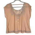 Decree  sequin sheer blouse NWT‎ Photo 0